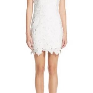 Astr the label white floral appliqué dress